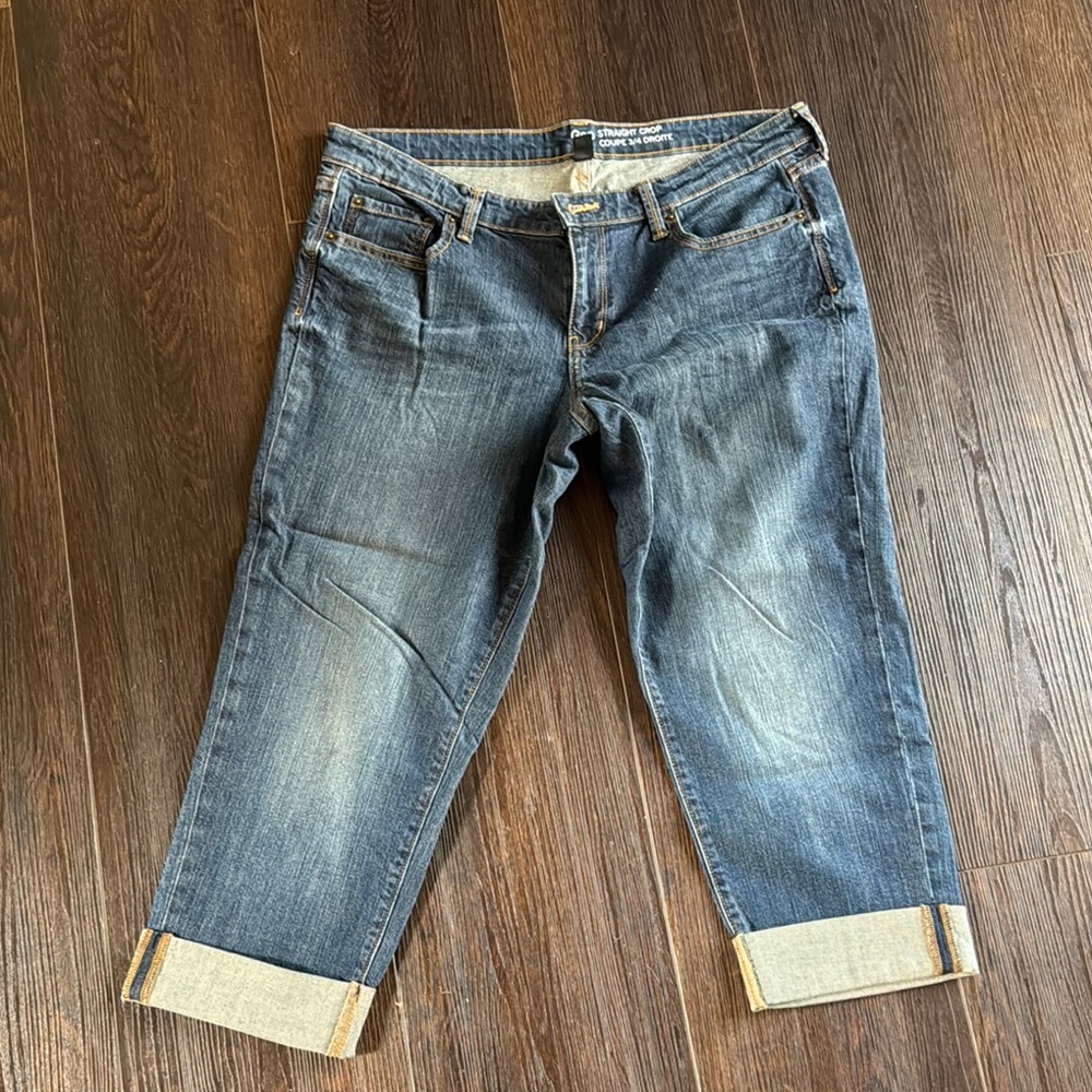 NWOT GAP Straight Crop Coupe 3/4 Droite -14